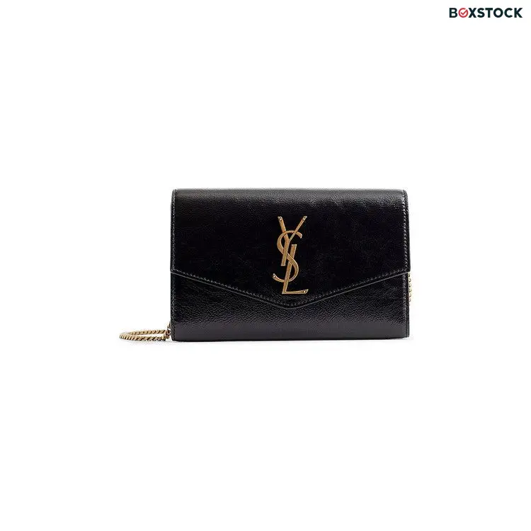 Saint Laurent Wallet On Chain 'Noir' Black Spring/Summer 2024