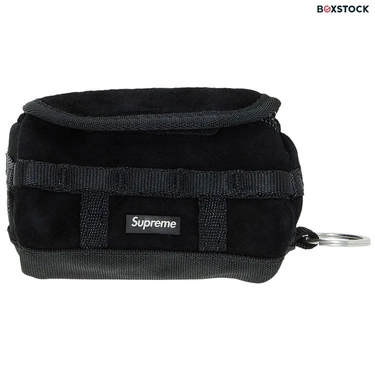Supreme x The North Face Suede Base Camp Duffle Keychain 'Black' Fall/Winter 2023