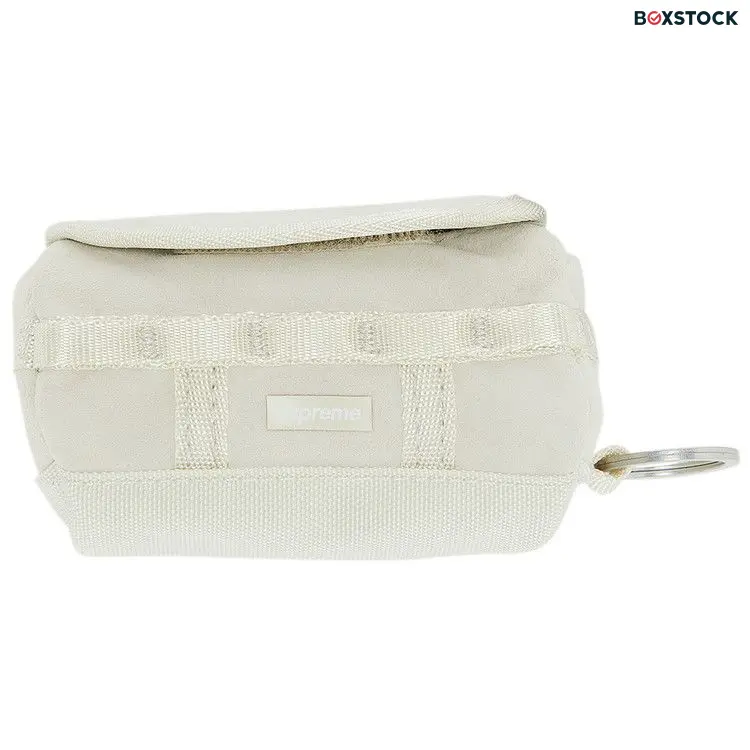 Supreme x The North Face Suede Base Camp Duffle Keychain 'Stone' Cream Fall/Winter 2023