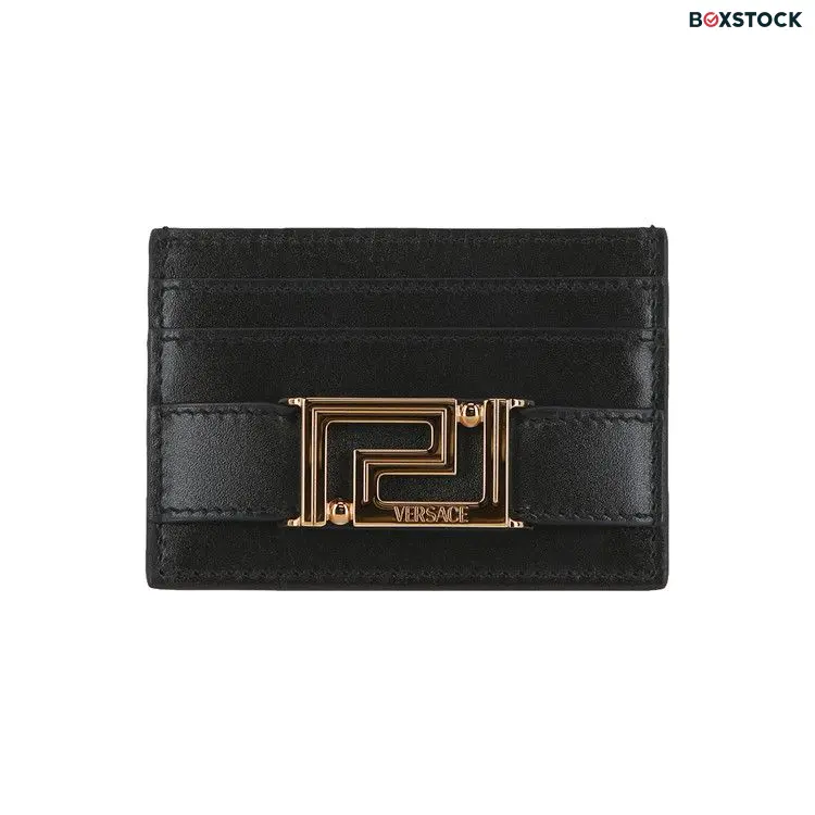 Versace Greca Goddess Card Holder 'Black/Gold'