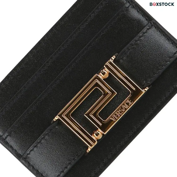 Versace Greca Goddess Card Holder 'Black/Gold'