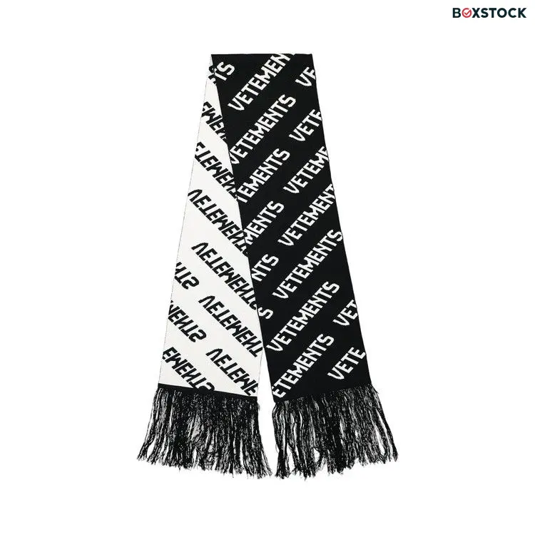 Vetements Monogram Scarf 'Black' Fall/Winter 2023