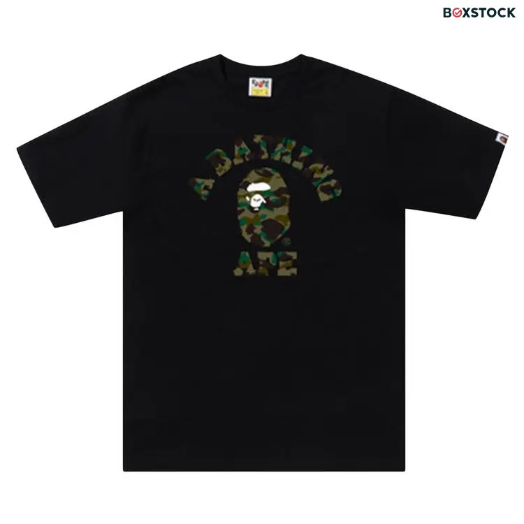 BAPE 1st Camo College Tee 'Black/Green' Fall/Winter 2022