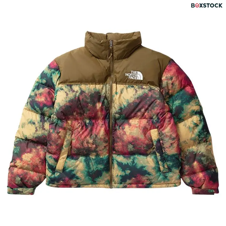 The North Face 1996 Retro Nuptse Jacket 'Antelope Tan Ice Dye Print' Multi-Color