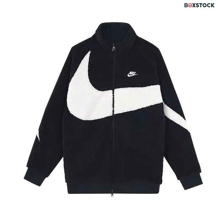 Nike Big Swoosh Reversible Boa Jacket 'Black' Spring/Summer 2022