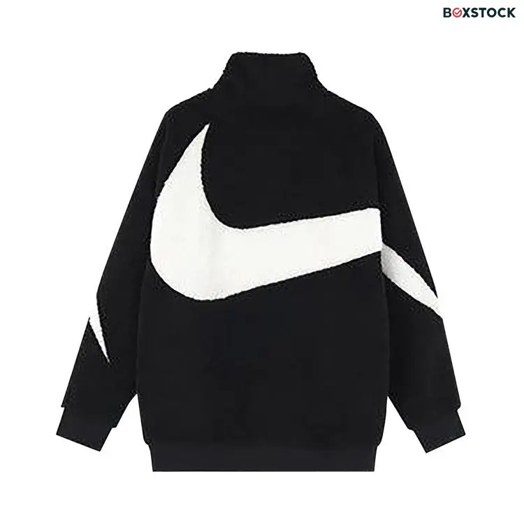 Nike Big Swoosh Reversible Boa Jacket 'Black' Spring/Summer 2022