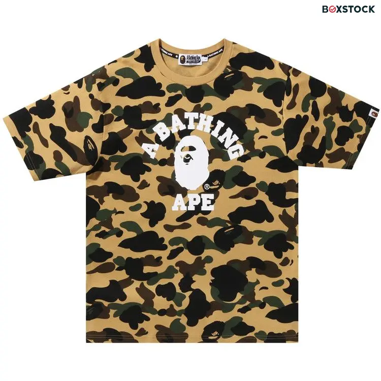 BAPE 1st Camo College Tee 'Yellow'