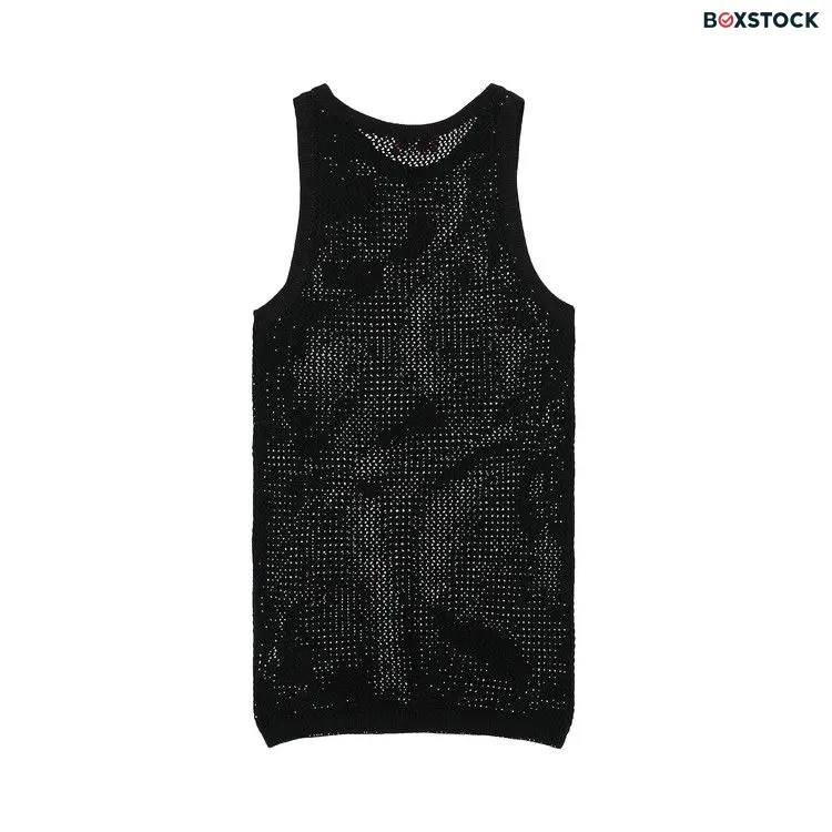 032C Lace Knit Tank Top 'Black' Spring/Summer 2024