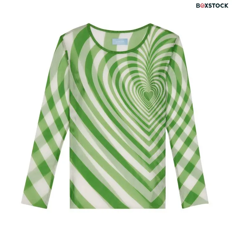 3.PARADIS Mesh Long-Sleeve Top 'Green' Spring/Summer 2024