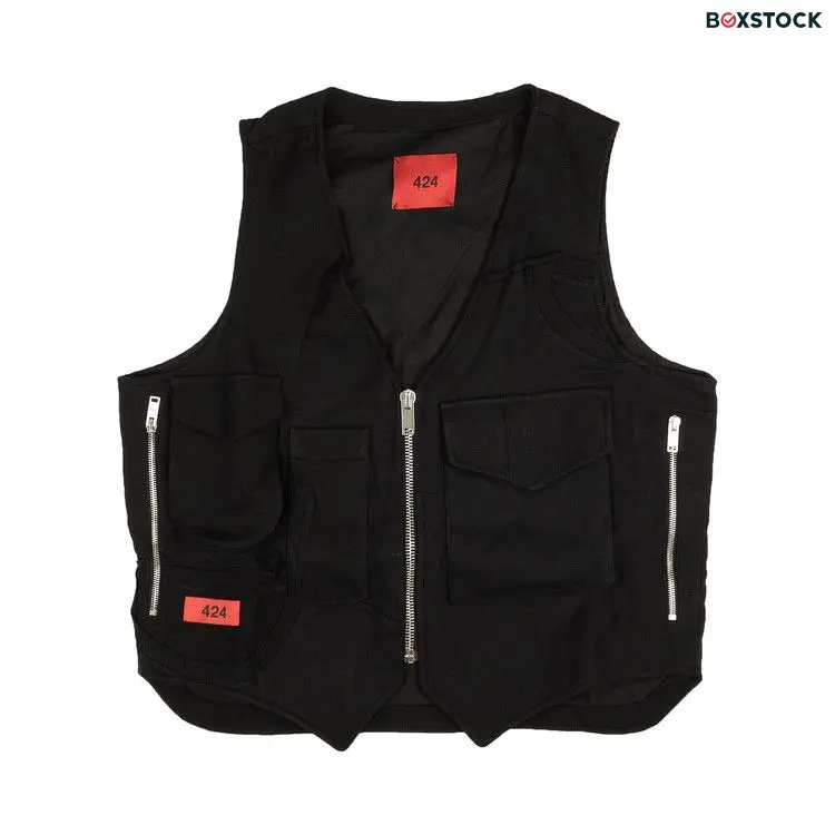 424 Logo Patch Outerwear Vest 'Black'