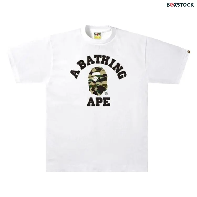 BAPE 1st Camo College T-Shirt 'White'