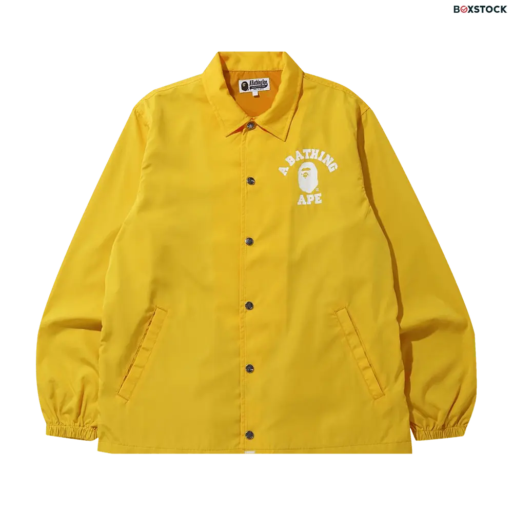BAPE College Coach Jacket 'Yellow' Spring/Summer 2020
