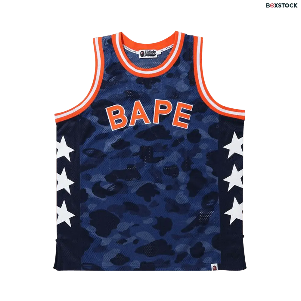 BAPE Color Camo Bape Basketball Tank Top 'Navy' Blue Spring/Summer 2020