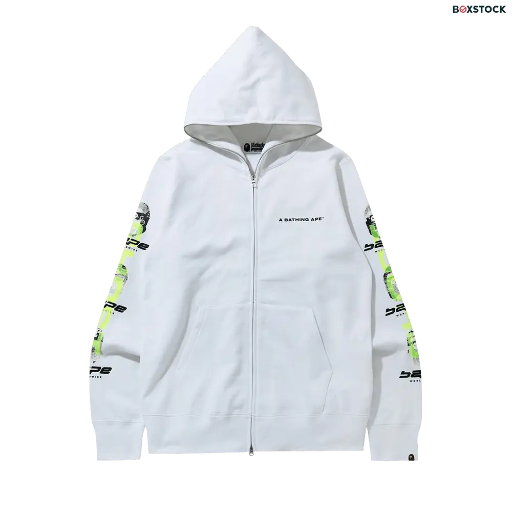 BAPE Ghost Full Zip Hoodie 'White' Spring/Summer 2020