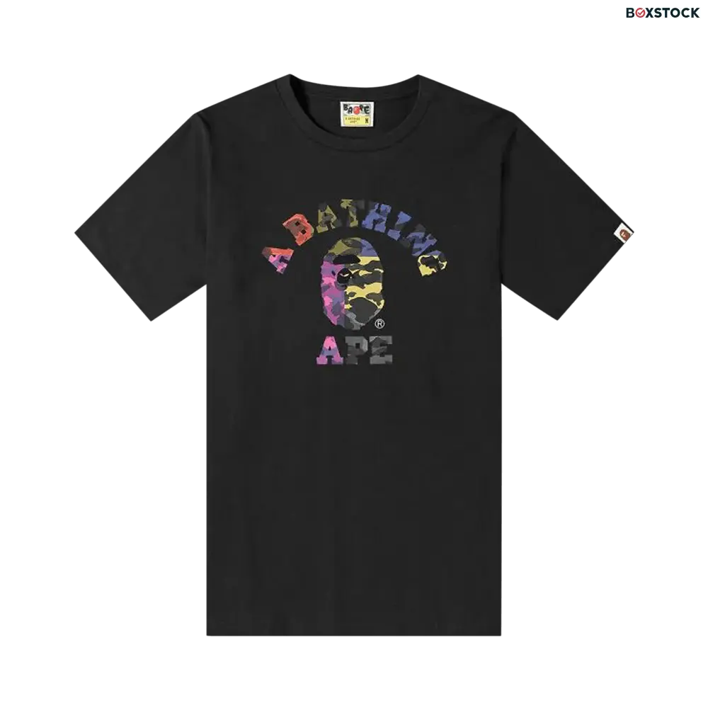 BAPE Mix Camo College T-Shirt 'Black' Spring/Summer 2019