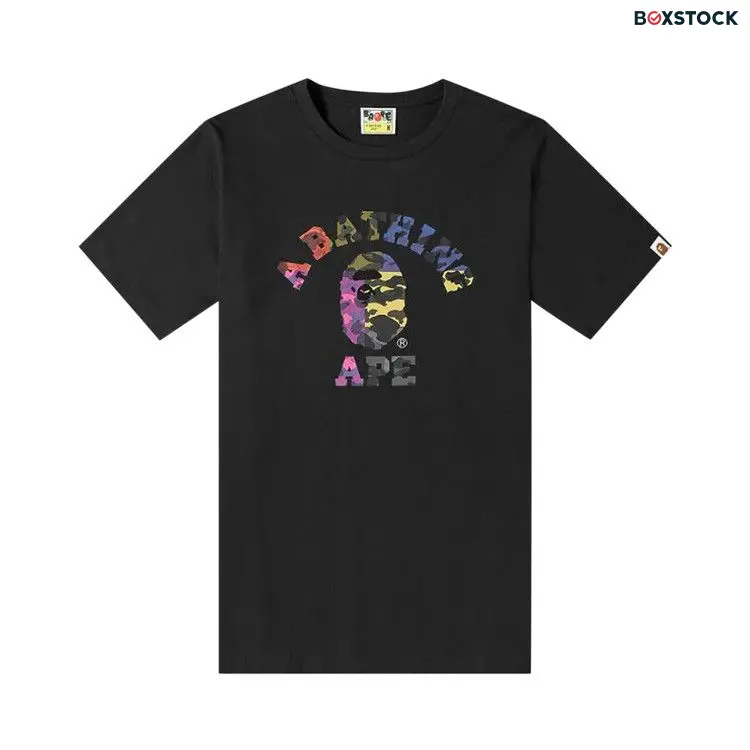 BAPE Mix Camo College T-Shirt 'Black' Spring/Summer 2019
