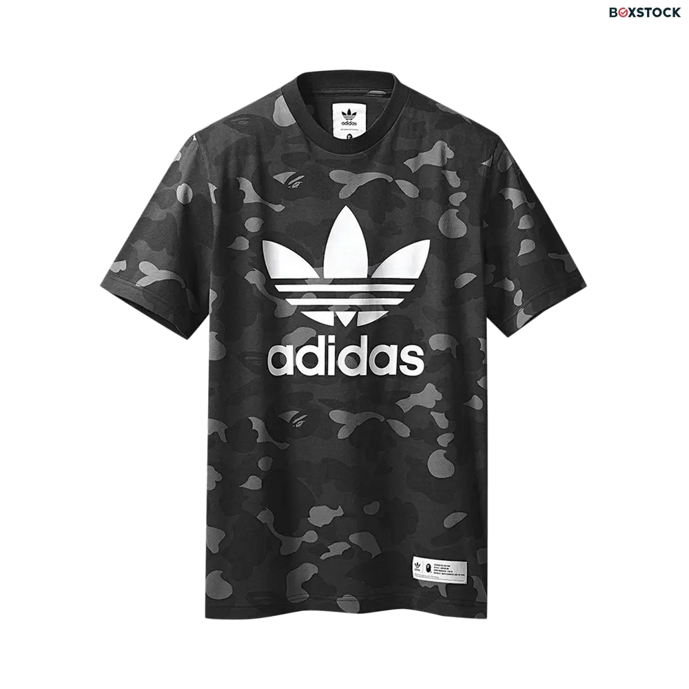 BAPE x adidas adicolor T-Shirt 'Cinder' Grey Fall/Winter 2018