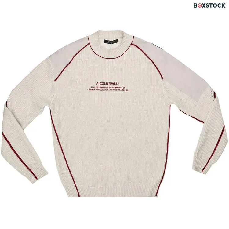 A-Cold-Wall* Dialogue Knit Crewneck 'Bone' White Spring/Summer 2024