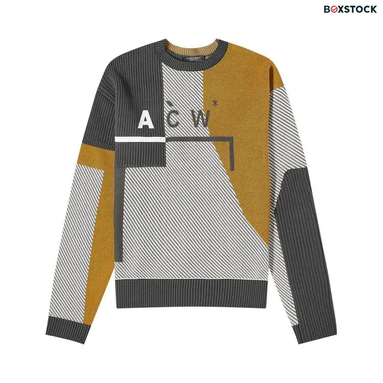 A-Cold-Wall* Geometric Knit Crewneck 'Bone' White Spring/Summer 2024
