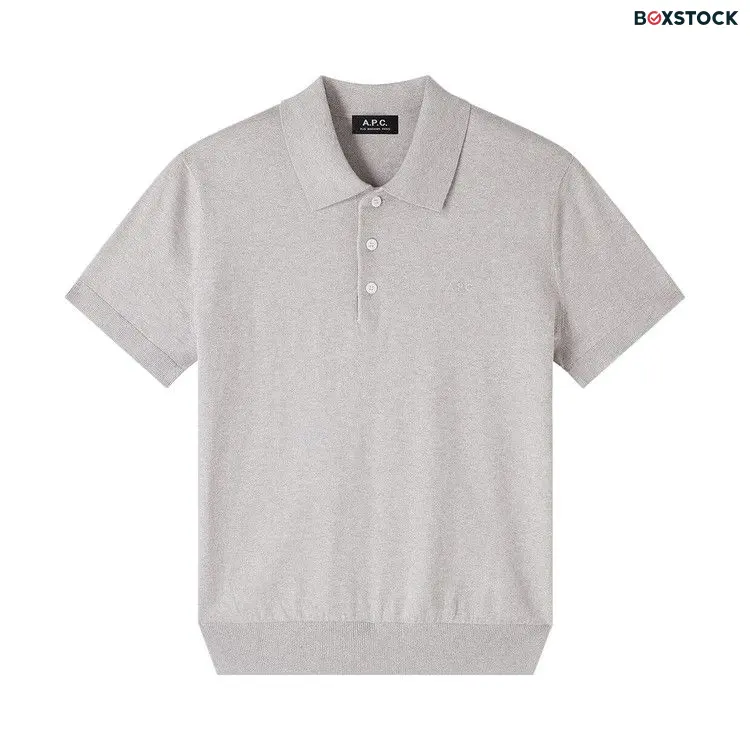 A.P.C. Gregory Polo Shirt 'Heathered Light Grey'