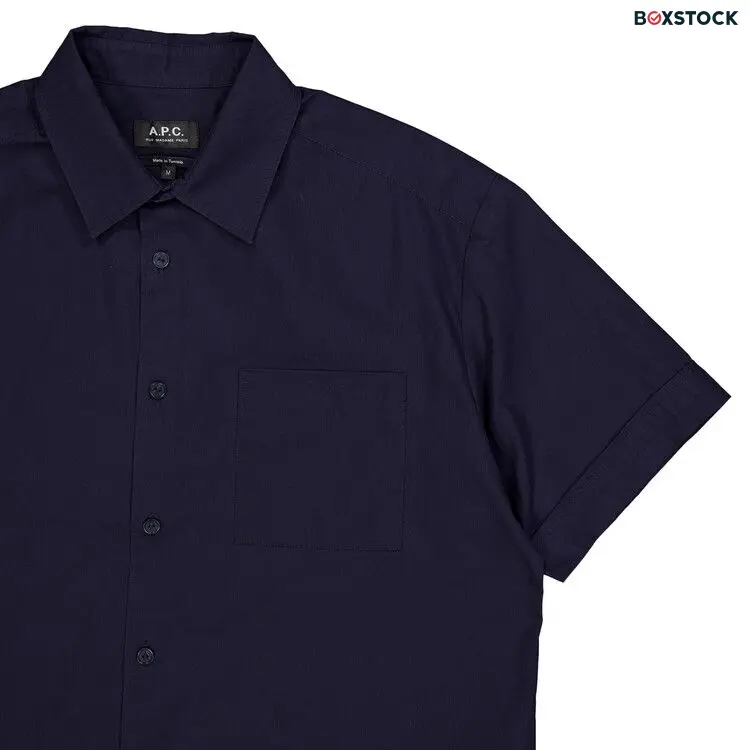 A.P.C. Ross Short-Sleeve Shirt 'Dark Navy' Blue Spring/Summer 2024
