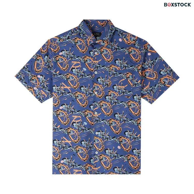 A.P.C. Ross Short-Sleeve Shirt 'Blue' Spring/Summer 2024