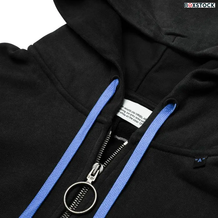 Off-White Abstract Arrows Double Zip Hoodie 'Black' Fall/Winter 2019