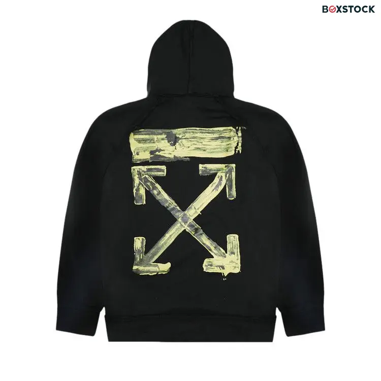 Off-White Acrylic Arrows Incomplete Hoodie 'Black' Fall/Winter 2019