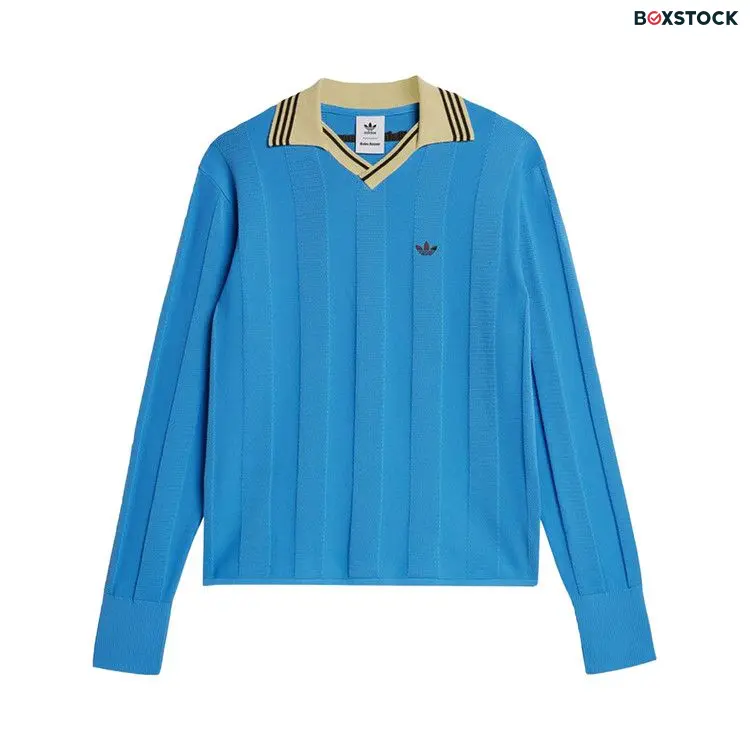 adidas x Wales Bonner Knit Long-Sleeve Football Tee 'Lucky Blue' Fall/Winter 2023