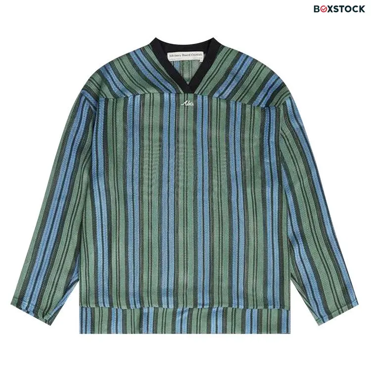 Advisory Board Crystals Woven Hockey Top 'Green/Blue/Black' Fall/Winter 2024
