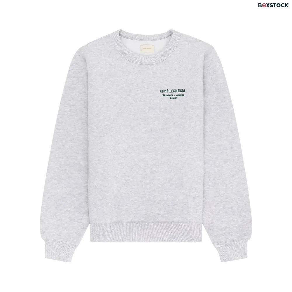 aimé leon dore Aimé Leon Dore Artiste Crewneck Sweatshirt 'Silver Mix' Grey Spring/Summer 2024