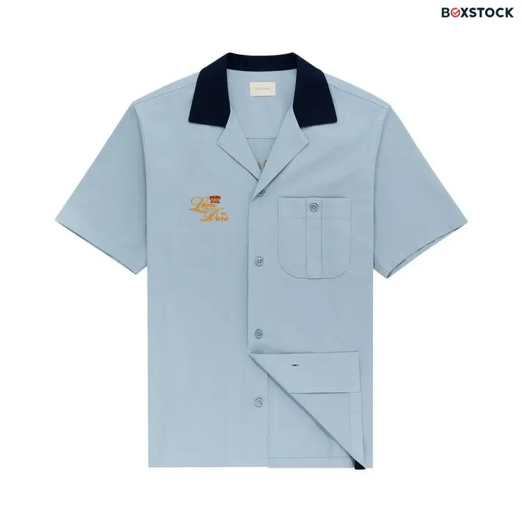 Aimé Leon Dore Bowling Shirt 'Rain Washed' Blue Spring/Summer 2023