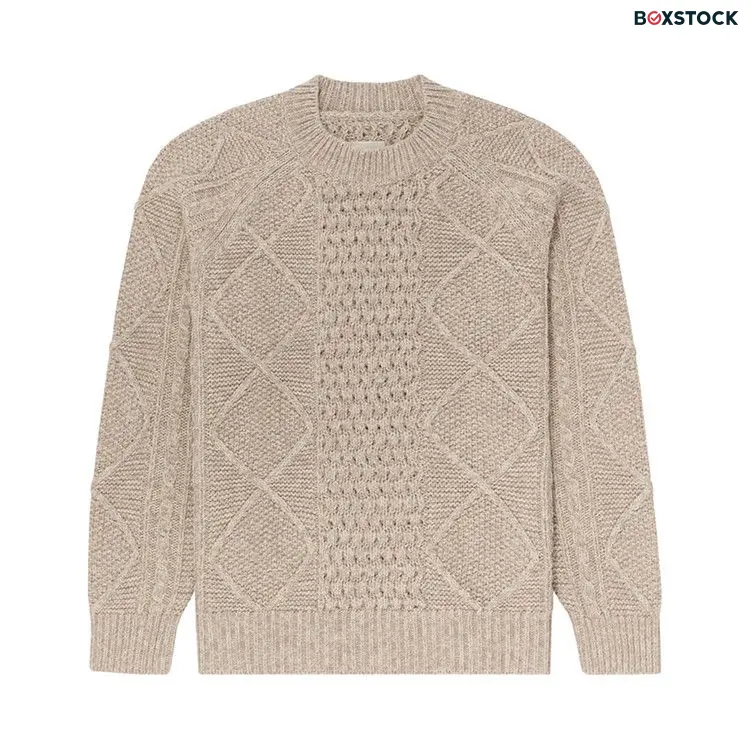 Aimé Leon Dore Cable Crewneck Sweater 'Oatmeal' Tan Spring/Summer 2023