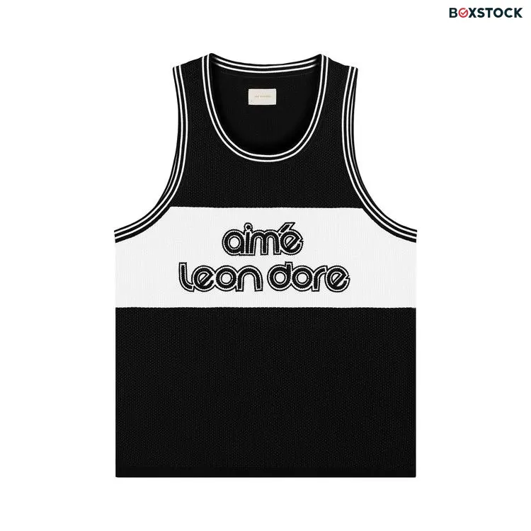 Aimé Leon Dore Knit Basketball Jersey 'Black' Spring/Summer 2024