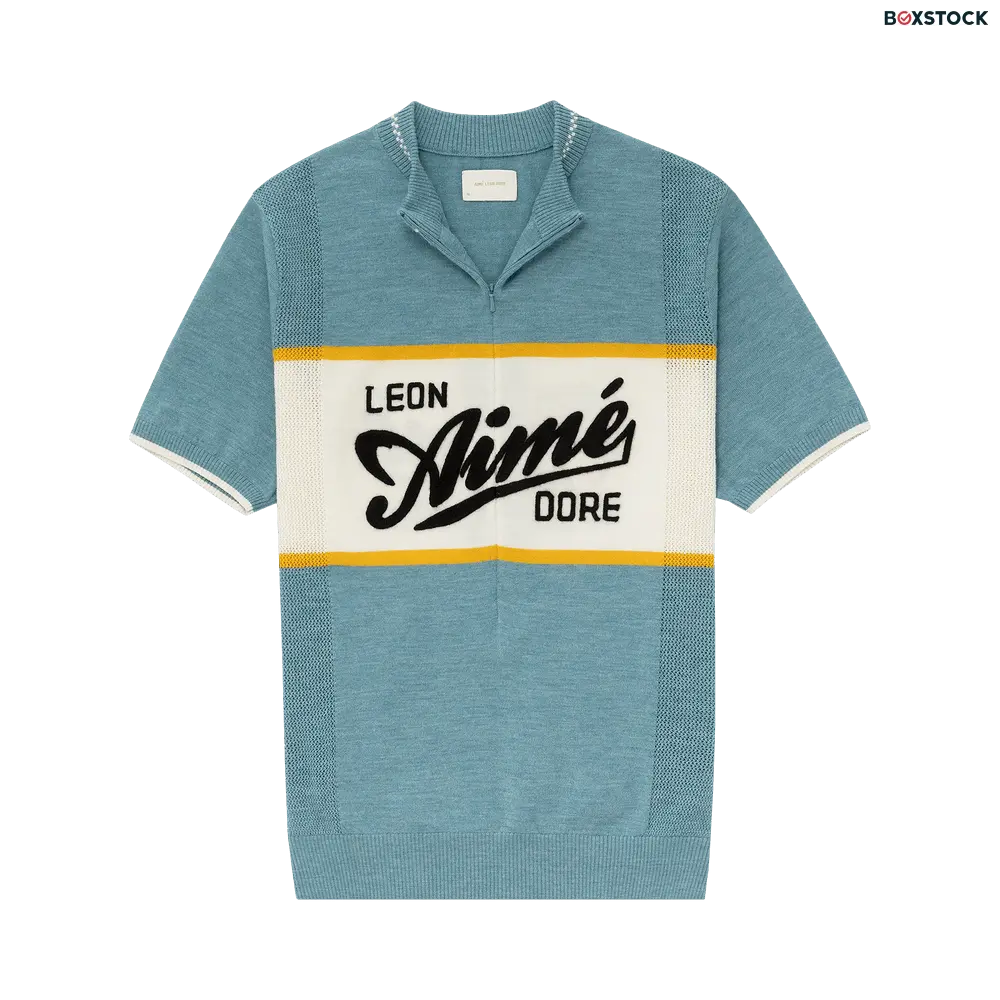 Aimé Leon Dore Knit Cycling Jersey 'Tourmaline' Blue Spring/Summer 2023