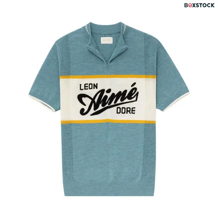 Aimé Leon Dore Knit Cycling Jersey 'Tourmaline' Blue Spring/Summer 2023