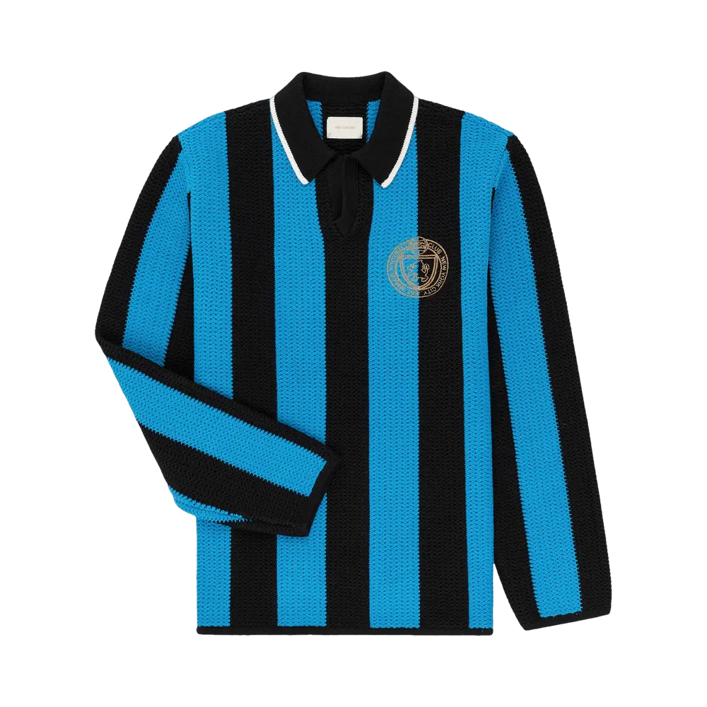Aimé Leon Dore Long-Sleeve Knit Soccer Jersey 'Black/Powder Blue' Multi-Color Spring/Summer 2024