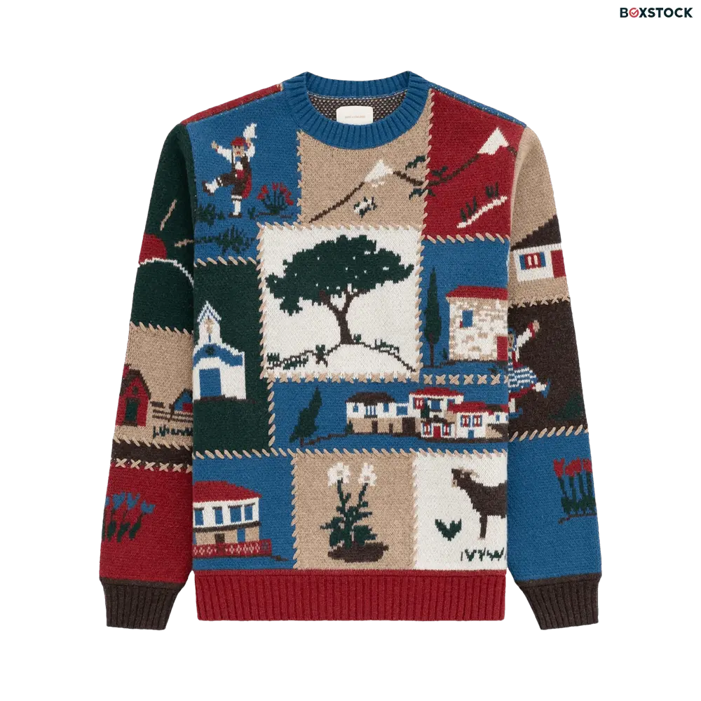 aimé leon dore Aimé Leon Dore Patchwork Crewneck 'Multicolor' Multi-Color Fall/Winter 2022