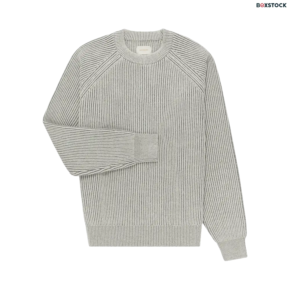 aimé leon dore Aimé Leon Dore Plaited Crewneck Sweater 'Pristine' Grey Fall/Winter 2023