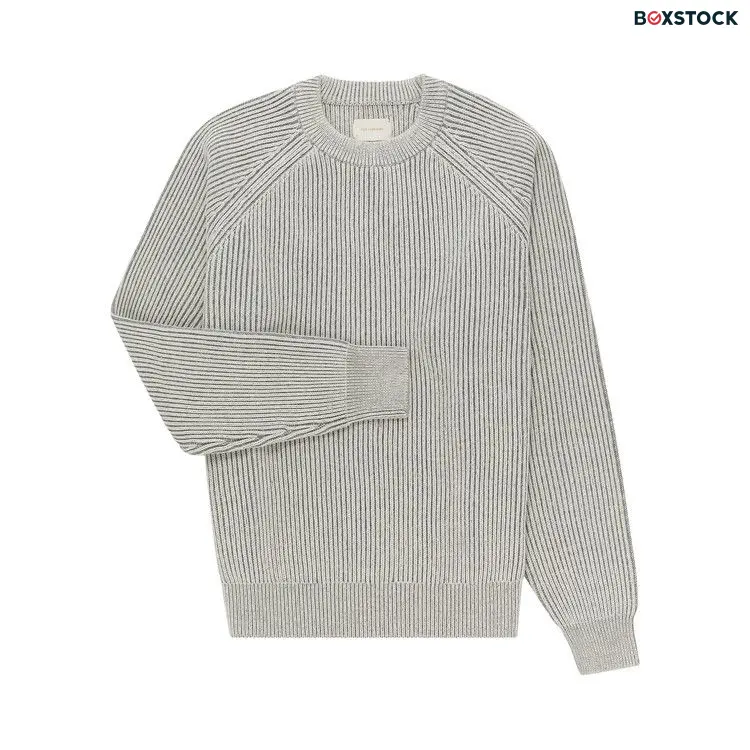 Aimé Leon Dore Plaited Crewneck Sweater 'Pristine' Grey Fall/Winter 2023