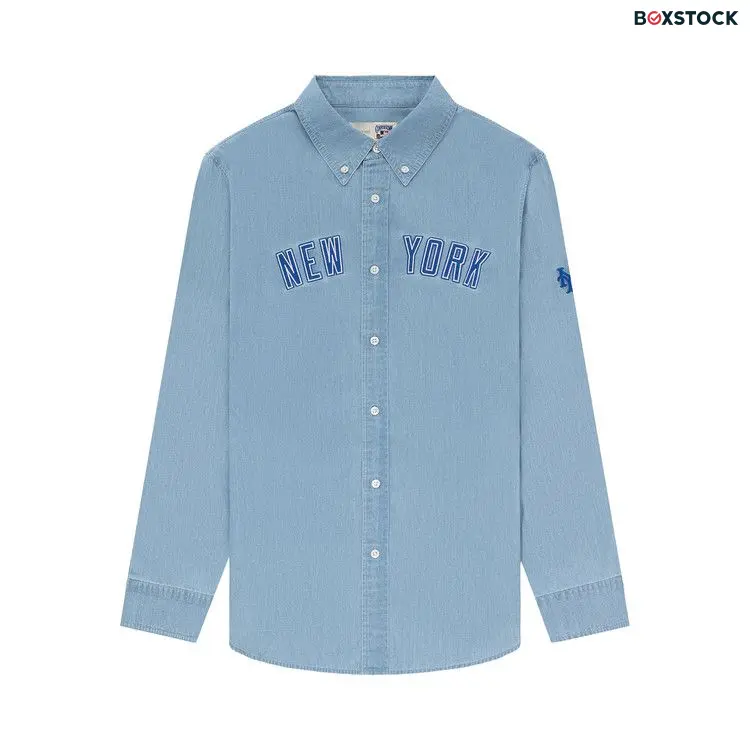 Aimé Leon Dore x New York Mets Chambray Shirt 'Light Washed' Blue Spring/Summer 2024