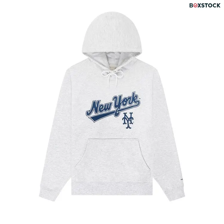 Aimé Leon Dore x New York Mets Logo Hoodie 'Silver Mix' Grey Spring/Summer 2024
