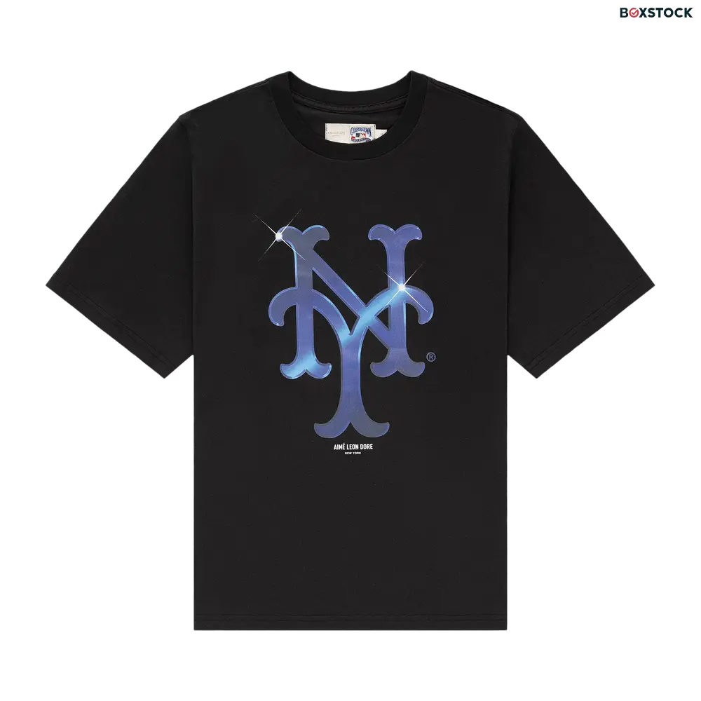 Aimé Leon Dore x New York Mets Logo Tee 'Jet Black' Spring/Summer 2024