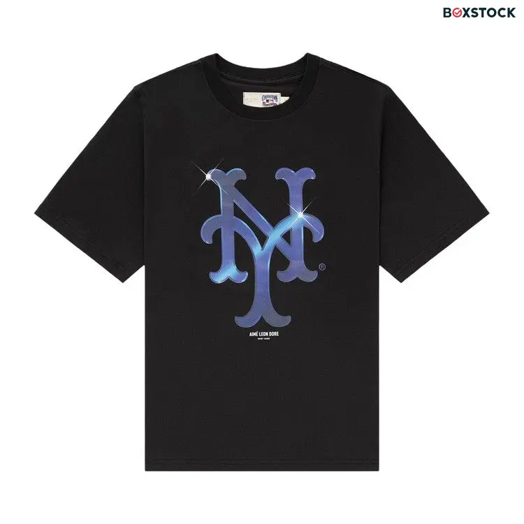 Aimé Leon Dore x New York Mets Logo Tee 'Jet Black' Spring/Summer 2024