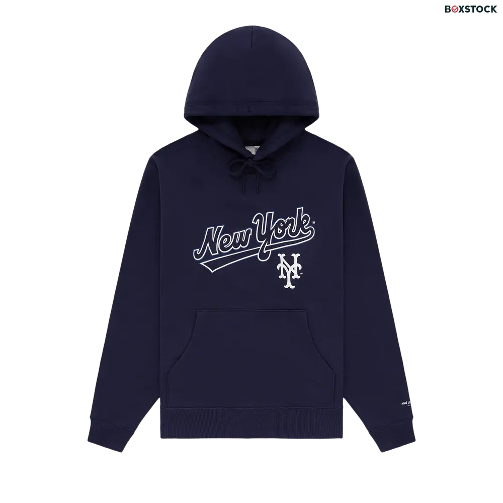 Aimé Leon Dore x New York Mets Logo Hoodie 'Eclipse' Blue Spring/Summer 2024
