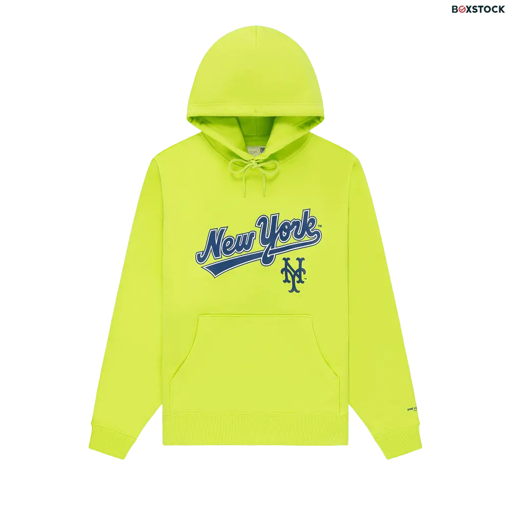 Aimé Leon Dore x New York Mets Logo Hoodie 'Acid Lime' Green Spring/Summer 2024