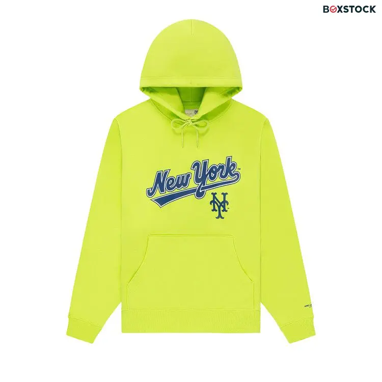 Aimé Leon Dore x New York Mets Logo Hoodie 'Acid Lime' Green Spring/Summer 2024