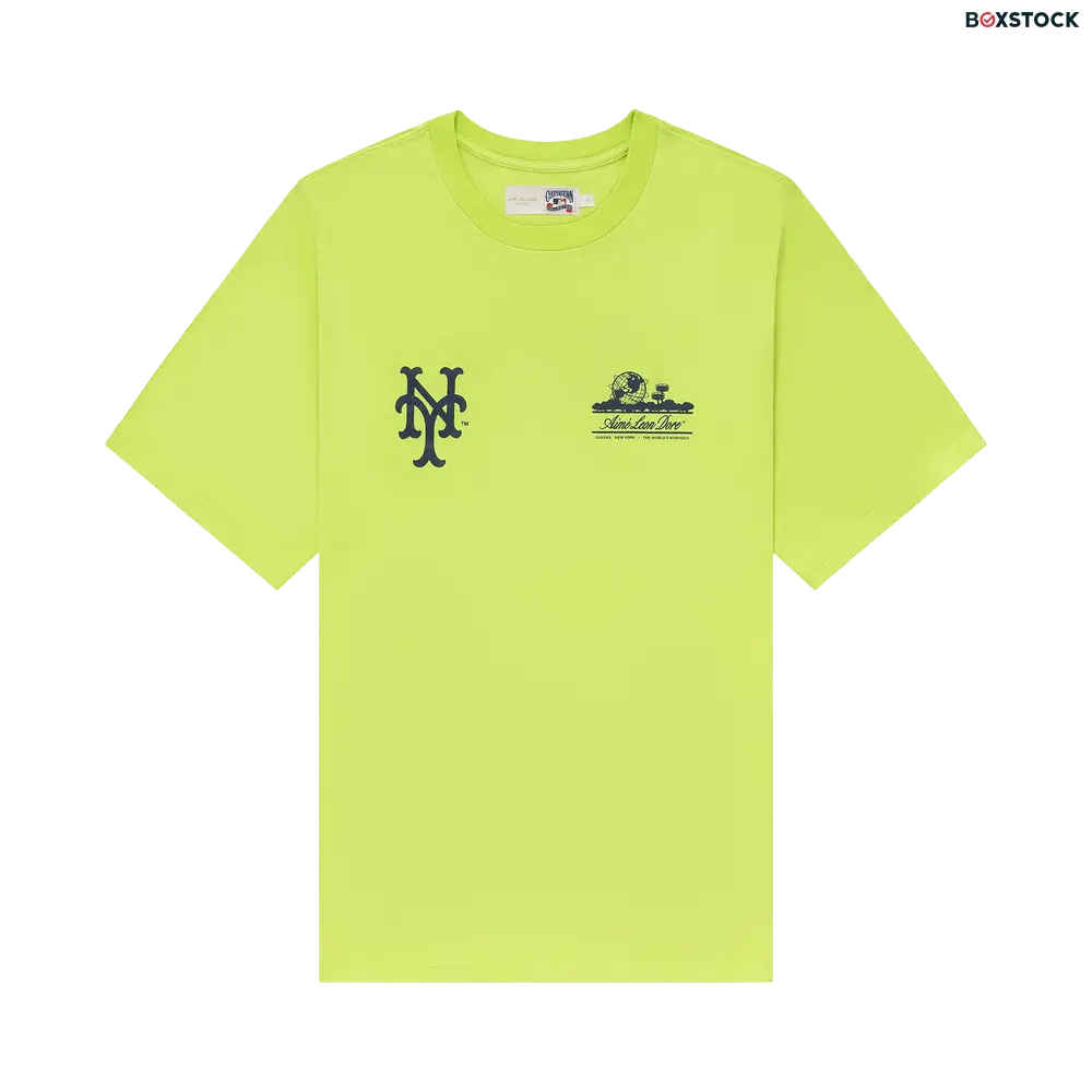 Aimé Leon Dore x New York Mets Unisphere Tee 'Acid Lime' Green Spring/Summer 2024