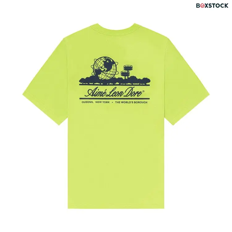 Aimé Leon Dore x New York Mets Unisphere Tee 'Acid Lime' Green Spring/Summer 2024