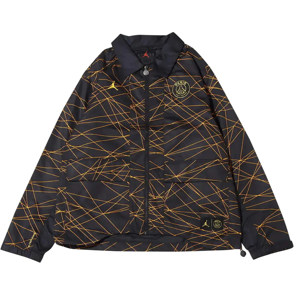 Air Jordan x Paris Saint-Germain Anthem Jacket 'Black/Tour Yellow' Spring/Summer 2023